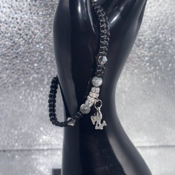 Handmade Adjustable Drawstring Bracelet - Size 7 - Picture 2 of 3